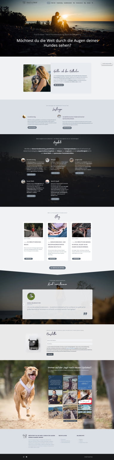 SVÆN.IO Website Logo-Erstellung Visitenkarte Grafikdesign aus Wolfsburg für Hundeschule Trust & Treat 4